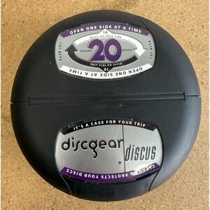 Discgear 20 Disc Hard Shell CD DVD Game Holder Black Storage Carry Case Discus